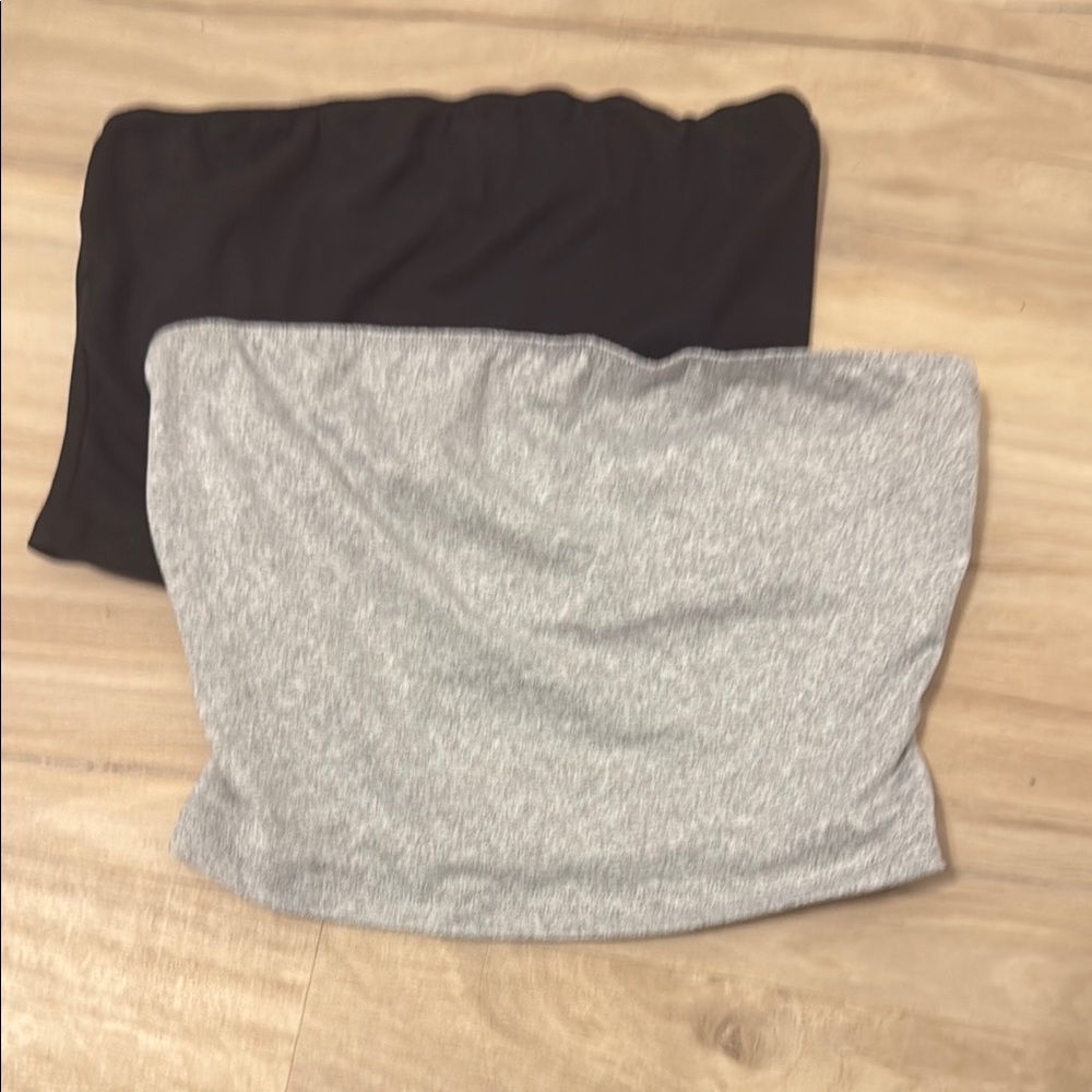 Black and Gray Tube Tops